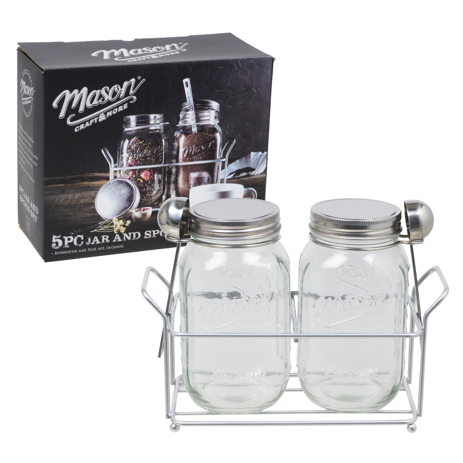 Mason Craft & More Glass Apothecary Jar Set - Suprema